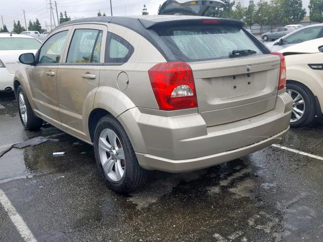 1B3CB4HA2AD605242 - 2010 DODGE CALIBER SX GOLD photo 3