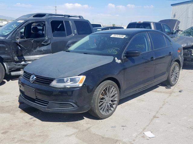3VW1K7AJ1CM392788 - 2012 VOLKSWAGEN JETTA BASE BLACK photo 2