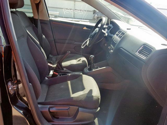 3VW1K7AJ1CM392788 - 2012 VOLKSWAGEN JETTA BASE BLACK photo 5