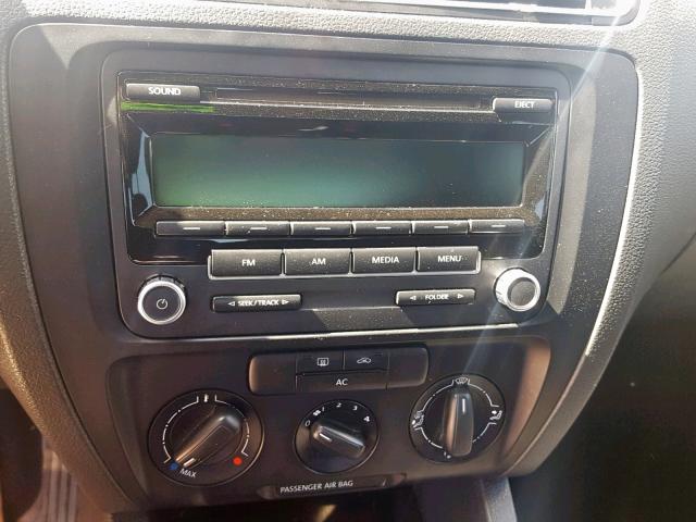 3VW1K7AJ1CM392788 - 2012 VOLKSWAGEN JETTA BASE BLACK photo 9