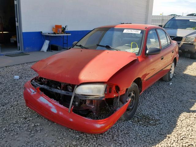 1Y1SK526XTZ009172 - 1996 GEO PRIZM BASE წითელი ფოტო 2