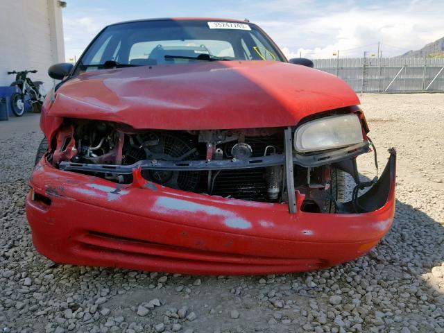 1Y1SK526XTZ009172 - 1996 GEO PRIZM BASE წითელი ფოტო 9