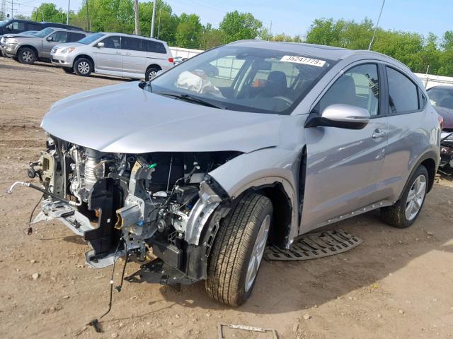 3CZRU6H57KM709887 - 2019 HONDA HR-V EX SILVER photo 2