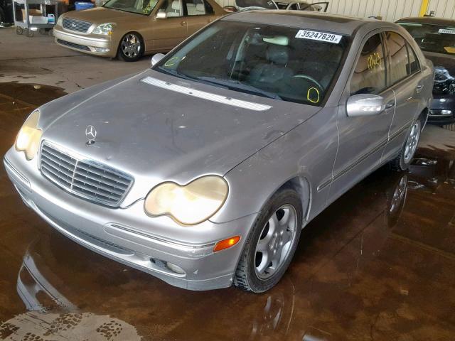 WDBRF61JX3A409488 - 2003 MERCEDES-BENZ C 240 SILVER photo 2