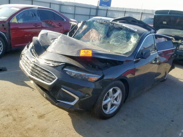 1G1ZC5ST6HF173641 - 2017 CHEVROLET MALIBU LS BLACK photo 2