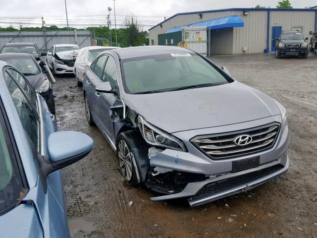 5NPE34AFXFH167551 - 2015 HYUNDAI SONATA SPO SILVER photo 1