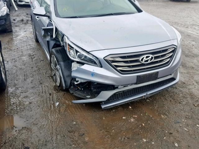 5NPE34AFXFH167551 - 2015 HYUNDAI SONATA SPO SILVER photo 9