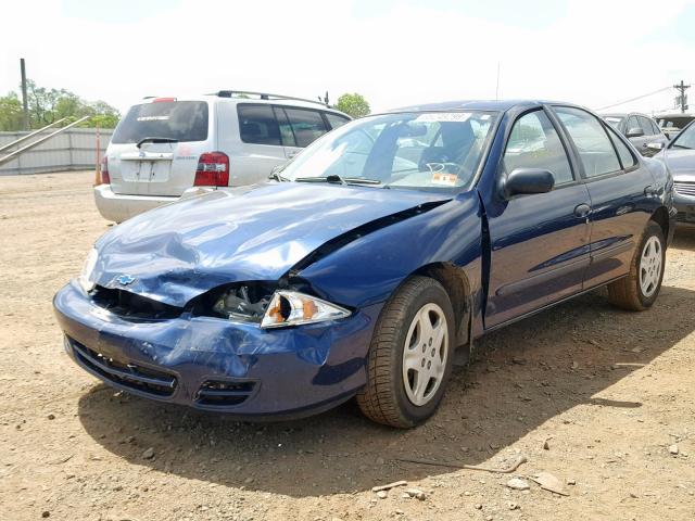 1G1JF524X27131861 - 2002 CHEVROLET CAVALIER L BLUE photo 2