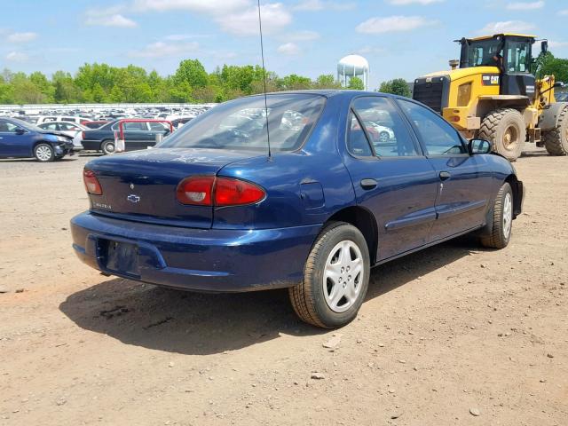 1G1JF524X27131861 - 2002 CHEVROLET CAVALIER L BLUE photo 4