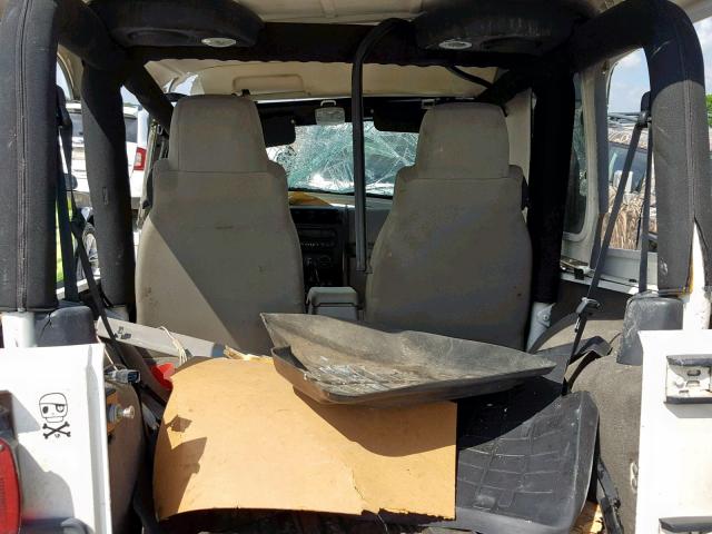 1J4FA39S45P310822 - 2005 JEEP WRANGLER X WHITE photo 6