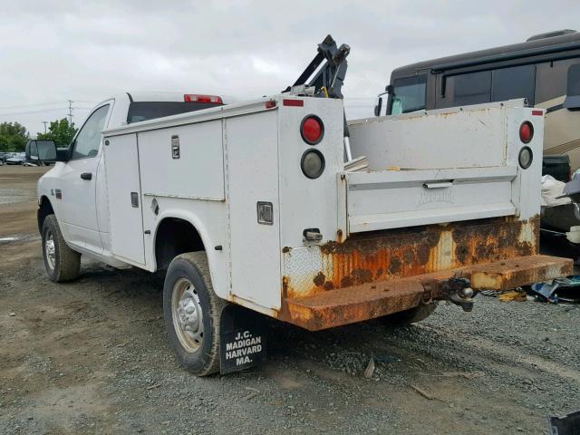 3D7LT2EL9AG168984 - 2010 DODGE RAM 2500 WHITE photo 3