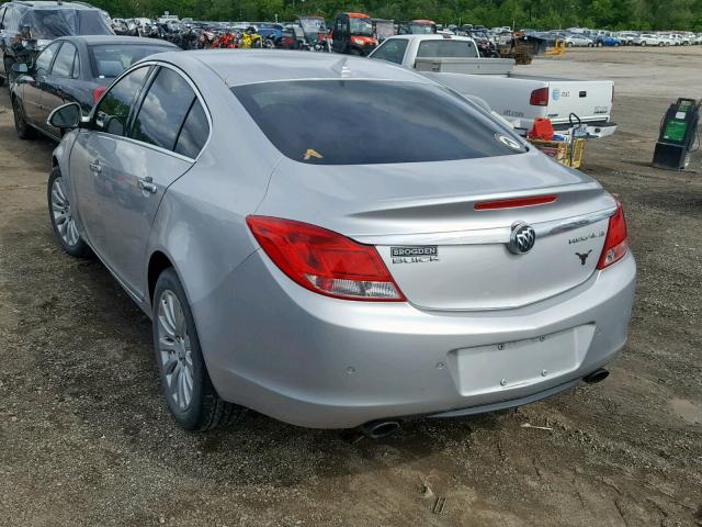 2G4GS5EV5D9122869 - 2013 BUICK REGAL PREM SILVER photo 3