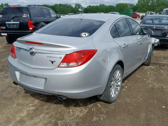 2G4GS5EV5D9122869 - 2013 BUICK REGAL PREM SILVER photo 4