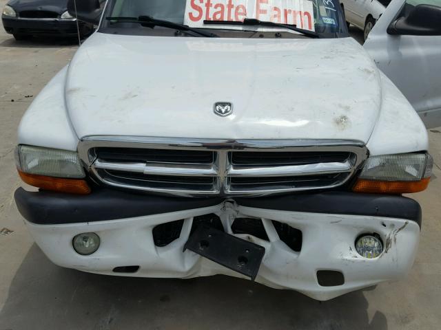 1D7HL38N74S505383 - 2004 DODGE DAKOTA QUA WHITE photo 7