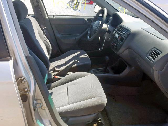 1HGEJ6625VL013915 - 1997 HONDA CIVIC DX SILVER photo 5