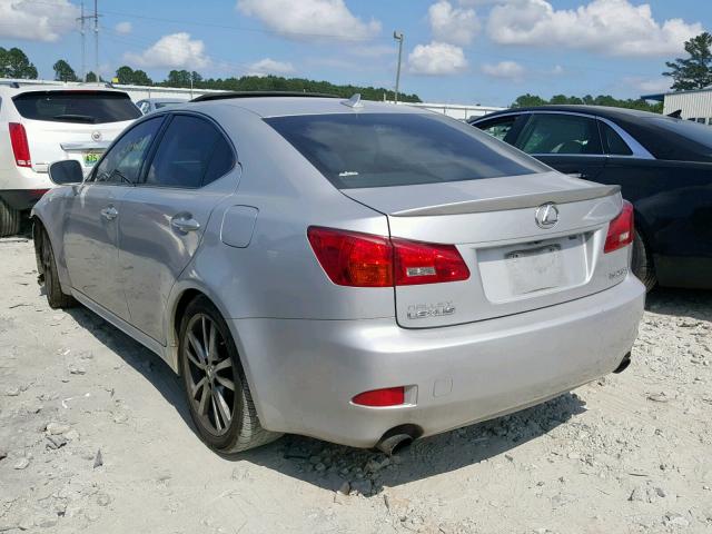 JTHBK262685067092 - 2008 LEXUS IS 250 SILVER photo 3