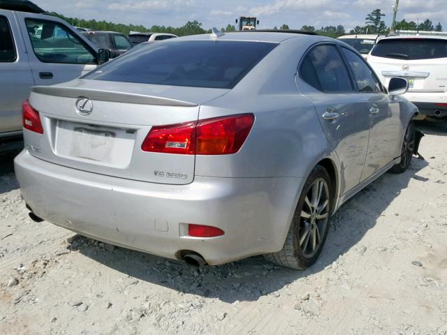 JTHBK262685067092 - 2008 LEXUS IS 250 SILVER photo 4