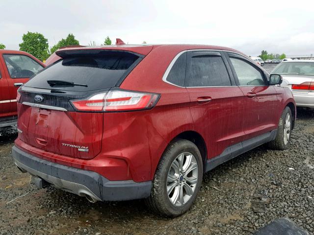 2FMPK4K90KBB04402 - 2019 FORD EDGE TITAN RED photo 4