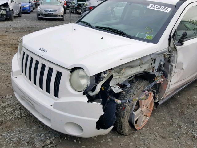 1J8FF47WX7D428826 - 2007 JEEP COMPASS WHITE photo 9