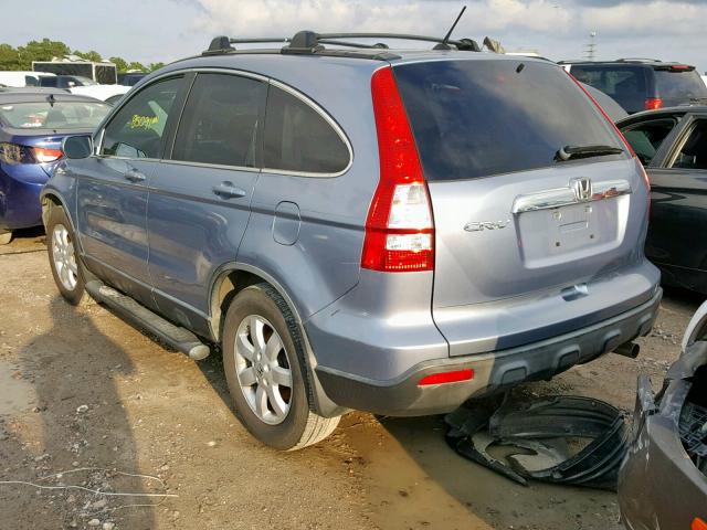 JHLRE38787C019290 - 2007 HONDA CR-V EXL BLUE photo 3