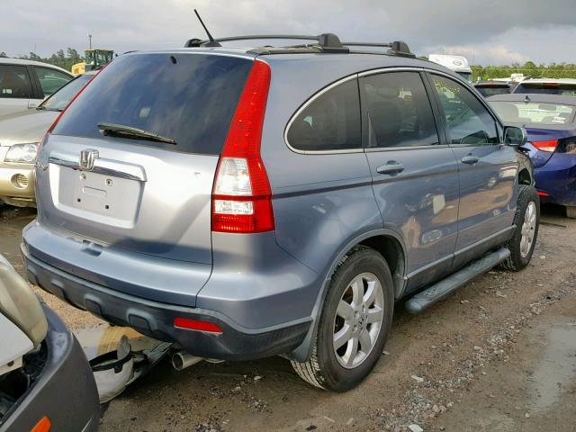 JHLRE38787C019290 - 2007 HONDA CR-V EXL BLUE photo 4