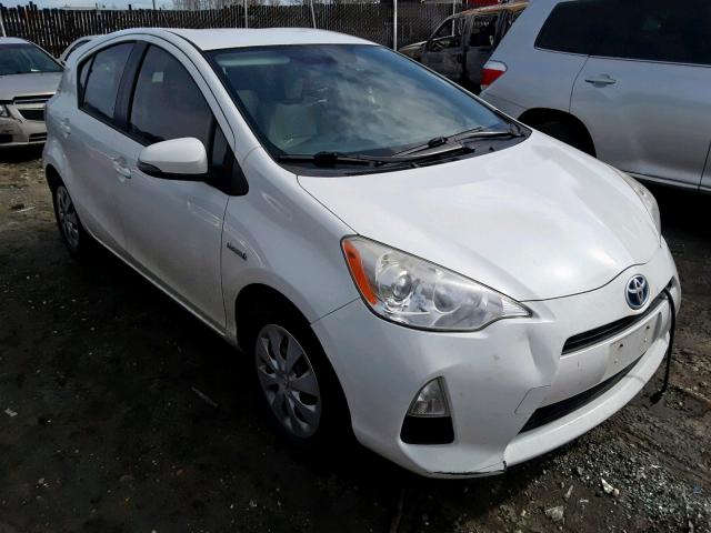 JTDKDTB38C1505756 - 2012 TOYOTA PRIUS C WHITE photo 1