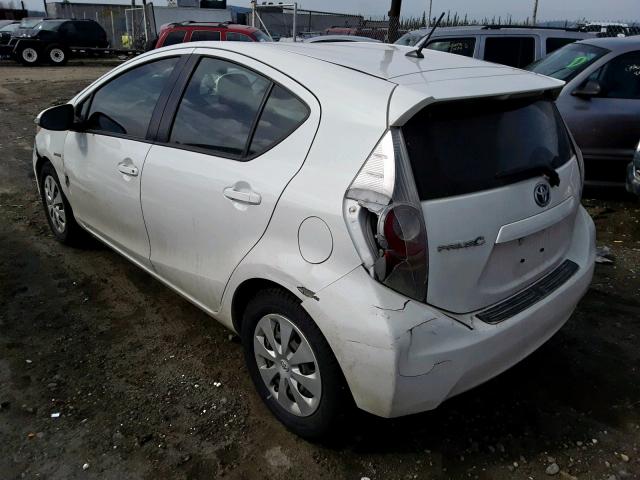 JTDKDTB38C1505756 - 2012 TOYOTA PRIUS C WHITE photo 3