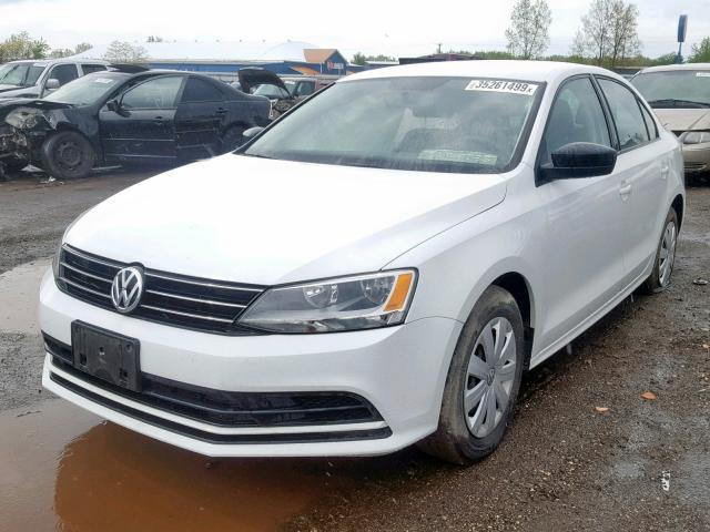 3VW267AJ6GM349966 - 2016 VOLKSWAGEN JETTA S WHITE photo 2