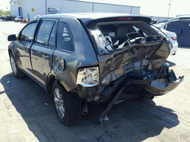 2FMDK3JC9EBA04717 - 2014 FORD EDGE SEL BROWN photo 3