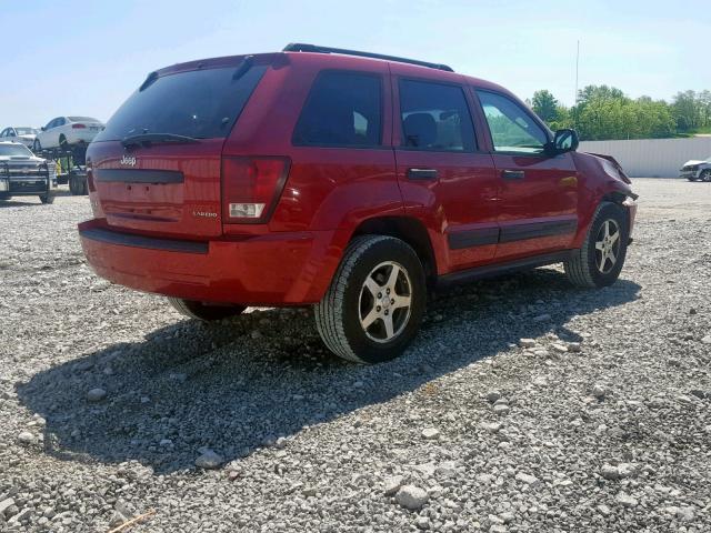 1J4GR48K95C514706 - 2005 JEEP GRAND CHER RED photo 4