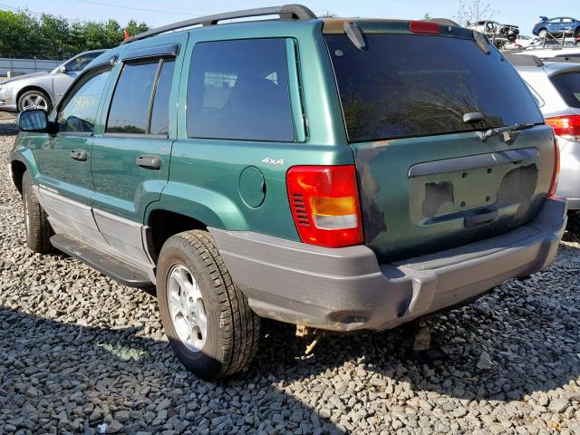 1J4GW58SXXC558358 - 1999 JEEP GRAND CHER GREEN photo 3