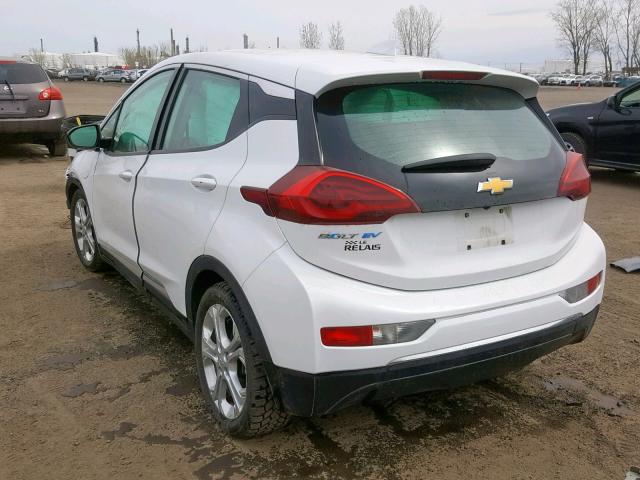 1G1FW6S01H4179171 - 2017 CHEVROLET BOLT EV LT WHITE photo 3