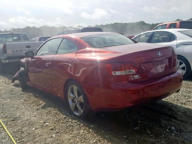 JTHFF2C28A2514264 - 2010 LEXUS IS 250 RED photo 3