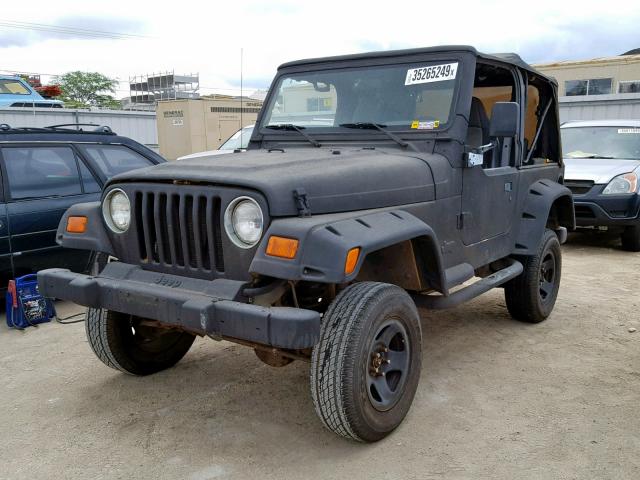 1J4FA49S41P312053 - 2001 JEEP WRANGLER / BLACK photo 2