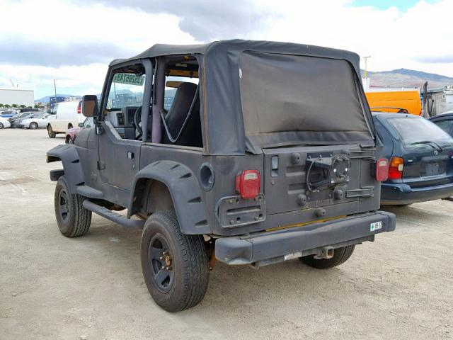 1J4FA49S41P312053 - 2001 JEEP WRANGLER / BLACK photo 3