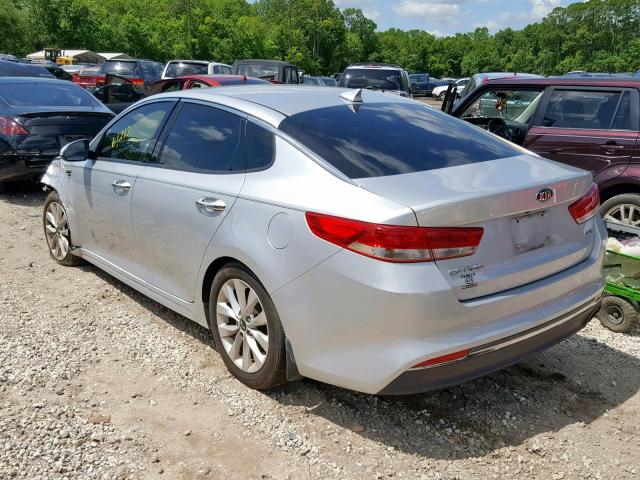 5XXGU4L36GG054069 - 2016 KIA OPTIMA EX SILVER photo 3