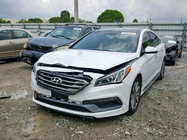 5NPE34AFXGH310886 - 2016 HYUNDAI SONATA SPO WHITE photo 2