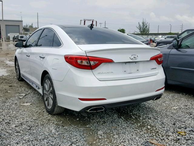 5NPE34AFXGH310886 - 2016 HYUNDAI SONATA SPO WHITE photo 3