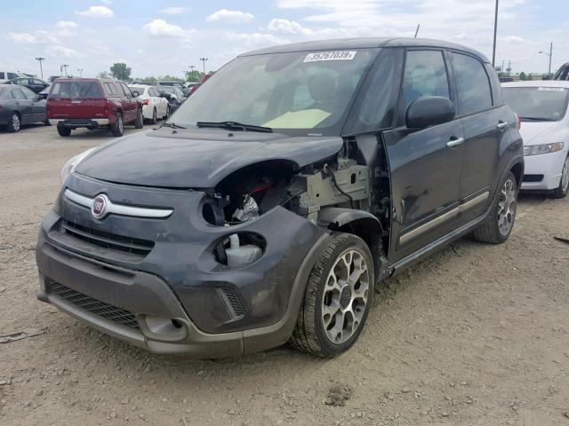 ZFBCFADH3EZ012649 - 2014 FIAT 500L TREKK GRAY photo 2