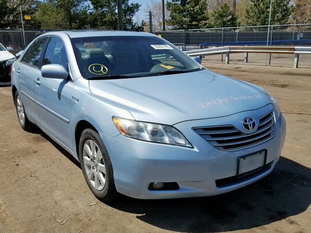 4T1BB46K59U107176 - 2009 TOYOTA CAMRY HYBR BLUE photo 1