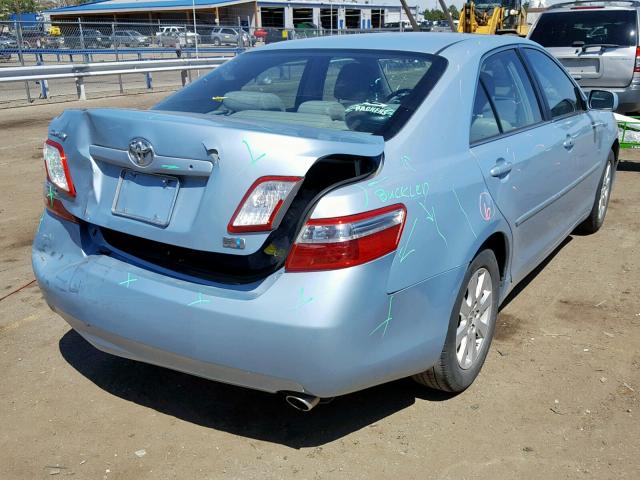 4T1BB46K59U107176 - 2009 TOYOTA CAMRY HYBR BLUE photo 4