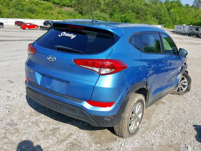 KM8J33A41GU140992 - 2016 HYUNDAI TUCSON LIM BLUE photo 4