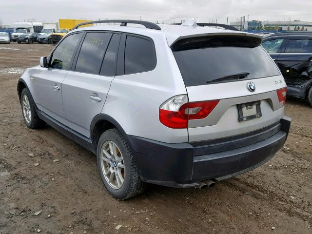 WBXPA734X6WC53826 - 2006 BMW X3 2.5I SILVER photo 3