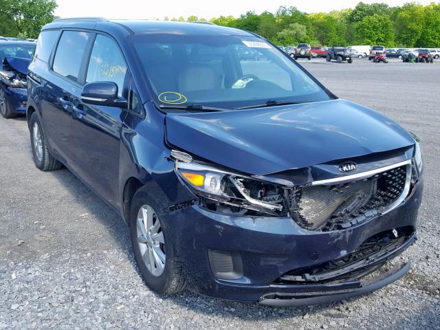 KNDMB5C14F6054761 - 2015 KIA SEDONA LX BLUE photo 1