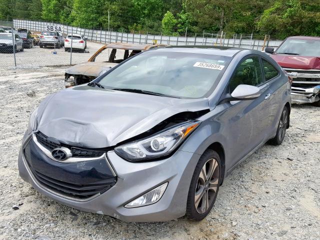 KMHDH6AH9EU028117 - 2014 HYUNDAI ELANTRA CO BLUE photo 2