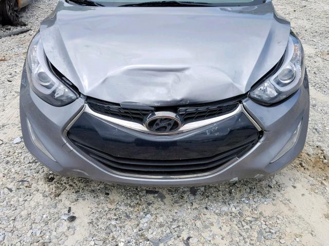 KMHDH6AH9EU028117 - 2014 HYUNDAI ELANTRA CO BLUE photo 7