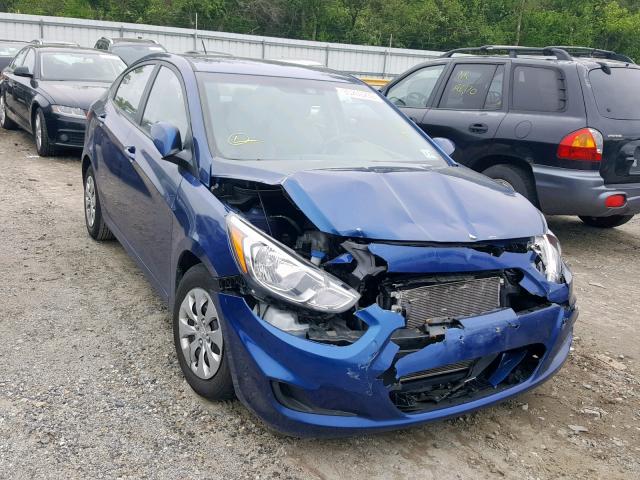 KMHCT4AE5GU033211 - 2016 HYUNDAI ACCENT SE BLUE photo 1