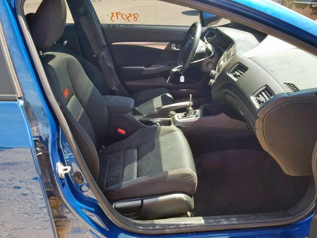 2HGFB6E53DH709889 - 2013 HONDA CIVIC SI BLUE photo 5