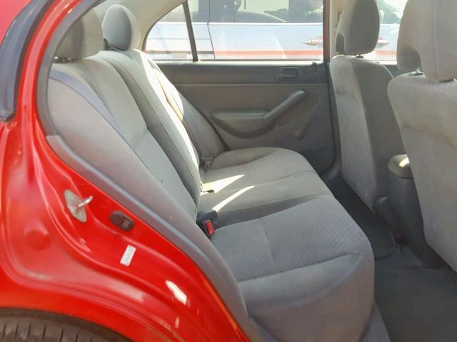 1HGES16335L012626 - 2005 HONDA CIVIC DX V RED photo 6