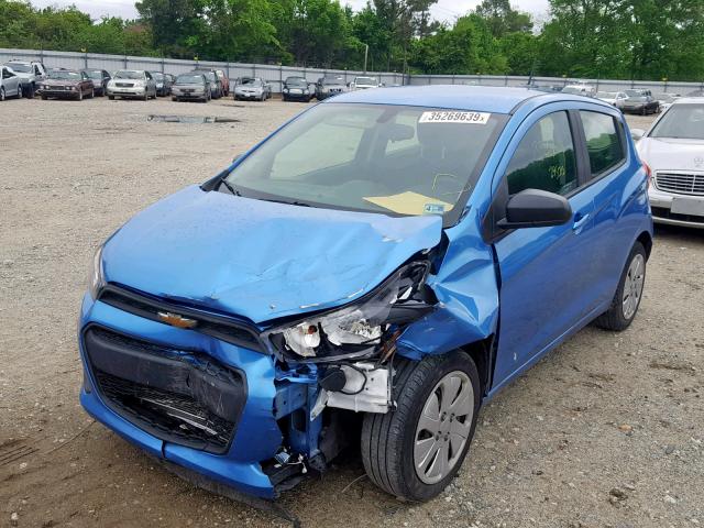 KL8CB6SAXHC840077 - 2017 CHEVROLET SPARK LS BLUE photo 2